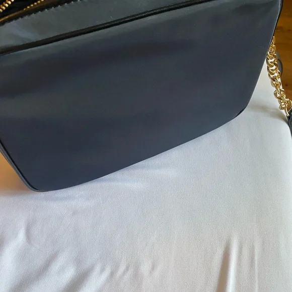 Michael Kors Midnight Blue Crossbody Bag with Gold Accents